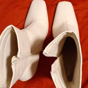 Nasty Gal beige square boots